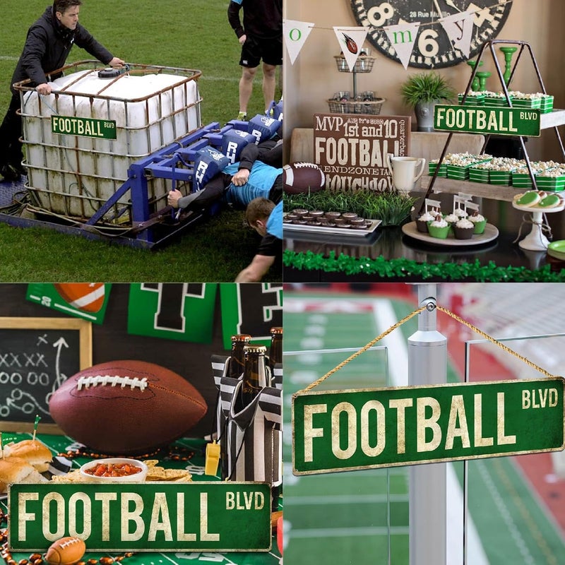 Rasonus Football Party Decorations Accessories Gifts for Boys 8-12 Football Stuff Wall Decor for Men Room Football Room Gear Teen Boys Birthday Christmas Vintage Wall Sign - Image 5